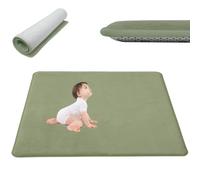 Tapis Rampant Extra Large Tapis de Jeu en Velours Corail Chambre Enfant | Tapis d'éveil pour bébé 90 x 120 cm Grand tapis en velours corail doux antidérapant Tapis Zone 2 cm Tapis de yoga tatami