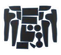 Tapis Rangement pour Hyundai pour Kona pour Encino 2019 2020 2021 Tapis Porte Rainure Voiture Coussin pour Fentes Portière pour Gobelet d'eau Antidérapant en Silicone(Blu)