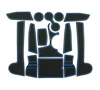 Tapis Rangement pour Kia pour Sportage NQ5 2021 2022 2023 Joint Fente Porte Style Voiture Contrôle Central Rangement Tasse d'eau Tapis Antidérapant(Lhd-Blue)