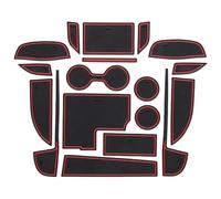 Tapis Rangement pour Mazda CX-5 CX5 CX 5 2013-2018 18 Pièces Tapis Porte en Caoutchouc Antidérapant Tasse Pad Décoration Intérieure Accessoire Fente(17-18 Red5)