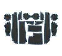 Tapis Rangement pour Mazda pour Atenza 2014 2015 Joint Fente Porte Style Voiture Contrôle Central Rangement Tasse d'eau Tapis Antidérapant(Blu)