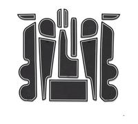 Tapis Rangement pour Toyota pour Rise pour Rocky pour Raize Autocollants Intérieurs Style Automobile Dessous Verre Voiture Tapis Antidérapant Caoutchouc Rainures Porte(Bianco)