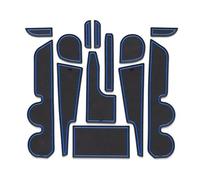 Tapis Rangement pour Toyota pour Rise pour Rocky pour Raize Autocollants Intérieurs Style Automobile Dessous Verre Voiture Tapis Antidérapant Caoutchouc Rainures Porte(Blu)