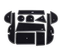 Tapis Rangement pour Toyota RAV4 2013 2014 2015 11 Pièces Rainure Porte Pad Voiture Antidérapant Intérieur Tapis Tasse Fente(Bianco)