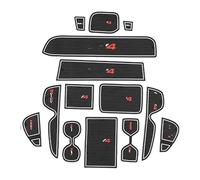 Tapis Rangement pour Toyota RAV4 2019 2020 2021 RAV 4 50 Tapis Antidérapant Console Centrale Voiture Dessous Verre Fente Porte Coussinets en Caoutchouc Autocollant(Bianco)