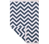 Jimri Fashion4Home Tapis à Poils Courts - Boho Kelim - Tapis de Salon, Chambre à Coucher et Cuisine - Tapis de Couloir - Tapis de Chambre d'enfant - Zigzag - Bleu/Blanc - Salutations : 50 x 80 cm