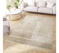Tapis rasant Beige Marron Crème Effet 3D Salon Chambre Design 250 x 350 cm
