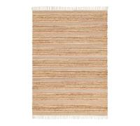 Tapis rayé fait main en laine et jute raj rose 160X230