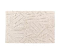 Tapis rectangle 60 x 90 cm coton/polyester tufte Athena Naturel