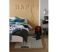 Tapis rectangle formes géométriques bleu / multicolore 100X133