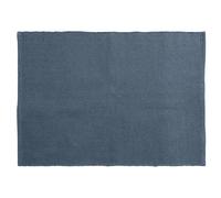 Tapis rectangulaire 170x240 cm pur coton MOOREA bleu ardoise