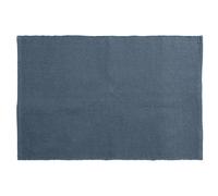 Tapis rectangulaire 60x90 cm pur coton collection MOOREA bleu ardoise