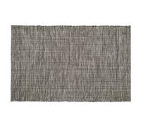 Tapis rectangulaire 60x90 cm pur coton collection MOOREA noir granit