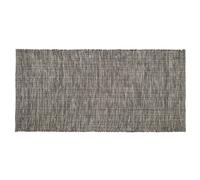 Tapis rectangulaire 70x140 cm pur coton collection MOOREA noir granit