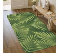 Tapis rectangulaire à motif feuilles, feuillage naturel tropical, vert d'été, tapis à poils courts en éponge pour salon, chambre à coucher, sous le lit, décoration d'appartement, 1,2 x 1,8 m