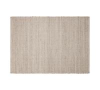 Tapis rectangulaire beige en jute et coton tissé 160 x 230 cm CAMAO
