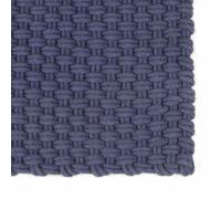 Tapis Rectangulaire Bleu Marine 180x250 cm en Coton | Corde de coton douce, design tissé distinctif, protège le sol des rayures, salon chambre vestibule