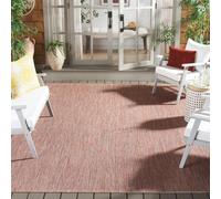 Tapis rectangulaire d'intérieur/extérieur contemporain tissé , collection Cour, CY8521, en rouge / beige, 244 X 335 cm pour le jardin, le patio ou tout autre espace extérieur par SAFAVIEH.