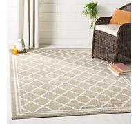 Tapis rectangulaire d'intérieur treillis marocain tissé , , AMT422, en blé / beige, 244 X 305 cm pour le salon, la chambre ou tout autre espace intérieur par SAFAVIEH.