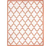 Tapis rectangulaire d'intérieur treillis tissé , , AMT420, en beige / orange, 244 X 305 cm pour le salon, la chambre ou tout autre espace intérieur par SAFAVIEH.