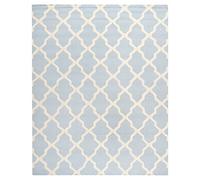 Tapis rectangulaire d'intérieur treillis tufté à la main, collection Cambridge, CAM121, en bleu clair / ivoire, 152 X 244 cm pour le salon, la chambre ou tout autre espace intérieur par SAFAVIEH.