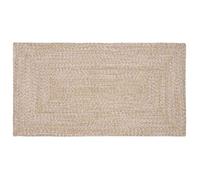 vidaXL Tapis en jute naturel et blanc 100 x 200 cm
