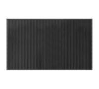 Tapis rectangulaire gris 60x100 cm bambou