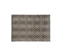 Tapis de séjour Atmosphera - Tapis rectangulaire intérieur et extérieur Géométrique - 120 x 160 cm - Noir et blanc