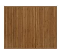 Tapis rectangulaire marron 80x100 cm bambou