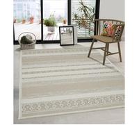 Tapis Rectangulaire Moderne - THE CARPET - Ottowa - Beige 240x340 - Intérieur/Extérieur