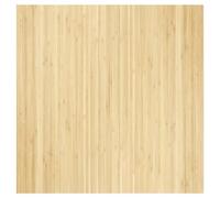 Tapis rectangulaire naturel clair 100x100 cm bambou