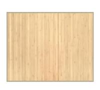 Tapis rectangulaire naturel clair 80x100 cm bambou