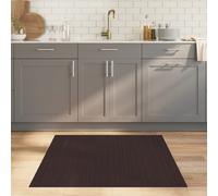 vidaXL Tapis rectangulaire Bambou 70x300 cm Marron foncé