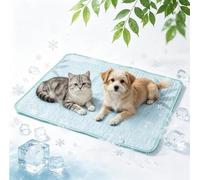 Tapis Refrigerant Animaux de Compagnie, Tapis Rafraîchissant pour Chien, Reste Froid Plus Longtemps, Soie Glacée Respirant, TapisFraicheur pour Animaux de Compagnie Étanche et Facile à Nettoyer
