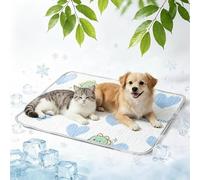 Tapis Refrigerant Animaux de Compagnie, Tapis Rafraîchissant pour Chien, Reste Froid Plus Longtemps, Soie Glacée Respirant, TapisFraicheur pour Animaux de Compagnie Étanche et Facile à Nettoyer