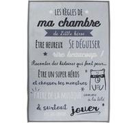 HOME DECO KIDS Tapis Regles de La Chambre Gris