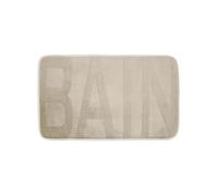 tapis relief "bain" uni taupe 45x75cm - douceur d'interieur theme vitamine
