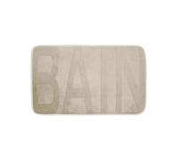 tapis relief "bain" uni taupe 45x75cm - douceur d'interieur theme vitamine