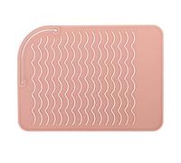 Tapis résistant à la Chaleur en Silicone, Coussin d'isolation Thermique carré antidérapant pour comptoir de Cuisine (Rose)
