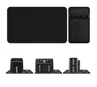 Tapis Résistant à la Chaleur pour Friteuse à Air, 48x30cm Tapis en Silicone Ignifuge pour Comptoir de Cuisine, Protecteur pour Machine à Café, Accessoire pour Ninja Cosori Phlips Panasonic Airfryer