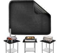 Tapis résistant à la chaleur sous le barbecue avec matériau d'isolation thermique à 4 couches, tapis résistant à la chaleur de 1,5 mm d'épaisseur avec surface ignifuge, fond antidérapant, accessoires