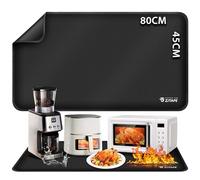 Tapis résistant à la chaleur - Tapis de protection thermique 80 x 45cm, Tapis réfractaire pour plan de travail de cuisine, Tapis silicone ignifuge Antidérapant & Imperméable pour friteuse à air