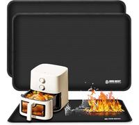 Tapis résistant à la chaleur, tapis résistant à la chaleur pour friteuses, tapis en silicone résistant au feu 50 x 30 cm pour plans de travail de cuisine
