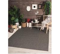 the carpet Mistra - Tapis d’intérieur Moderne, Durable et Facile à Nettoyer, idéal pour Salon, Cuisine ou Salle à Manger, utilisable Aussi en extérieur, Anthracite, 240 x 340 cm