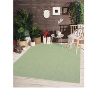 the carpet Mistra - Tapis d’intérieur Moderne, Durable et Facile à Nettoyer, idéal pour Salon, Cuisine ou Salle à Manger, utilisable Aussi en extérieur, Vert, 80 x 150 cm