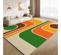Tapis Rétro Années 60-70, Tapis Géométrie Colorée Et Originale Lavables pour Salon Chambre à Coucher Doux Antidérapant pour Salle à Manger Bureau Crèche Salle de Jeux Décoration 120x180cm