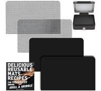 Tapis réutilisables pour gril d'intérieur Ninja Sizzle GR101, accessoires pour grille électrique d'intérieur avec couvercle pour la cuisson et le grill, ensemble d'accessoires pour appareils