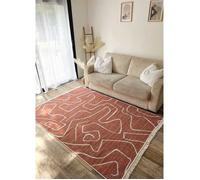 Tapis réversible terracotta crème géométrique COLORADO 01 Crème-80*150 Rectangulaire