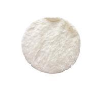 Tapis Rond Ø115cm Imitation Fourrure Blanche - SANDIO -
