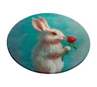 Tapis Rond 120 cm Lavable en Machine Modèle Vert Microfibre Moquette Doux Lavable en Machine,Confortable Tapis Salon Rond Antidérapant